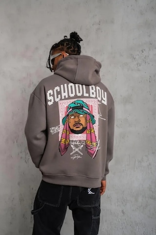 Veraura Lifestyle Erkek School Boy Baskılı Kapüşonlu Sweat - Gri
