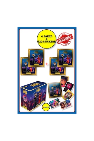 Panini Miraculous Mucize Uğur Böceği Sticker Çıkartma - 4 Paket 20 Adet Sticker