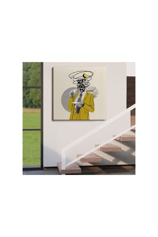 Kahve İçen Çizgi Roman Kahramanı Pop Art Yüksek Kaliteli Kanvas Canvas Tablo Tabloları