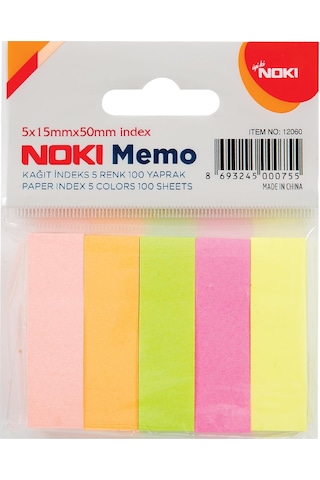 Noki Memo Kağıt Film İndeks 5 Renk 100 Yaprak 12060 12 Adet