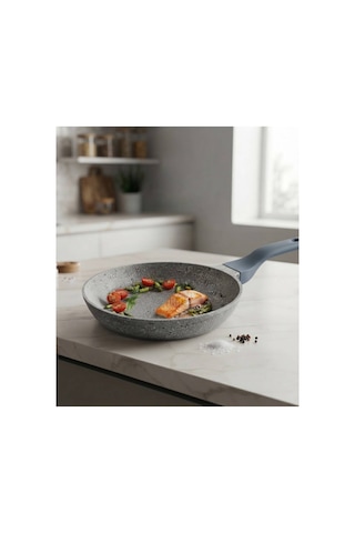 Khor Tek Saplı Tava 30 Cm Granit Gri