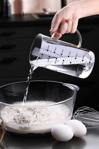 Direk Ateşe Dayanıklı French Press-filtre Kahve Bardağı-ölçü Kabı-700 Ml Şeffaf