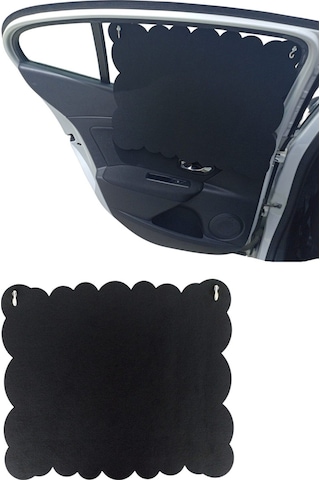 Oto Güneşlik Perdesi Yan Cam Araç Perdesi Arka Koltuk Emzirme Örtüsü Keçe Vantuzlu Tutucaklı 1 Adet