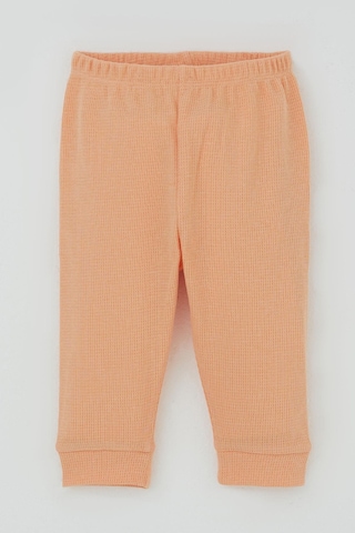 Breeze Kız Bebek Pijama Takımı Omuzdan Patlı Çiçek Baskı Armalı 4 Ay-1 Yaş, Somon Somon