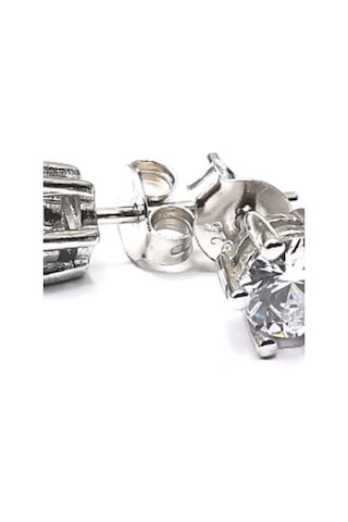 Omar Silver Kadın Ithal Rodyum Tek Taş Altı Tırnaklı Zirkon Taşlı