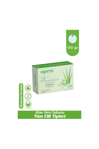 Agarta Onarıcı Etkili %50 Aloe Vera Özlü Doğal Katı Sabun 150 GR Agarta Onarıcı Etkili %50 Aloe Vera Özlü Doğal Katı Sabun 150 GR