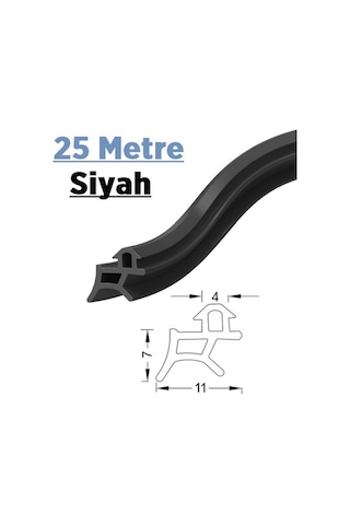 Pimapen Pvc Kapı Pencere Fitili Contası 25 Metre Siyah