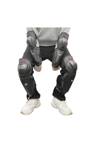 Diz Dirsek Koruyucu Pedler 4 Adet/takım Sürme Koruyucu Dişliler Motokros Paten Koruyucuları Motosiklet Aksesuarları Siyah