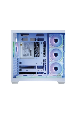 AERSTONE Trion 850 Watt 80+ Bronz 7 Fanlı RGB Akvaryum Oyuncu Kasası(BEYAZ)