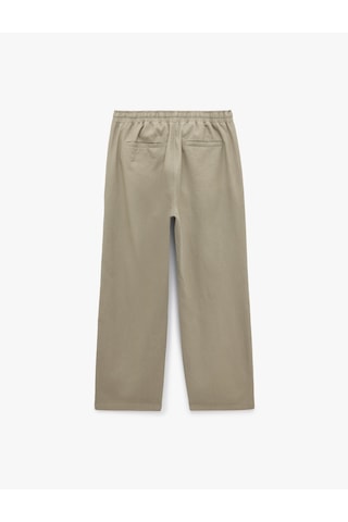 Koton Pamuk Keten Karışımlı Bol Loose Fit Beli Bağcıklı Yazlık Pantolon Gri 6sam40160hw