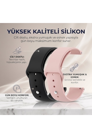 Caseonn Haylou 2 Ls02 Kordon Esnek Spor Silikon Kayış Lila