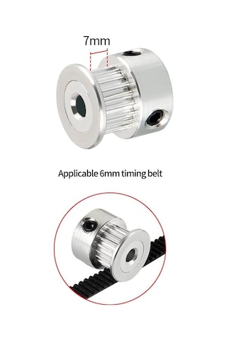 Koodmax Gt2 20x16 Diş 4mm Alüminyum Alaşım Dişli Senkron Zamanlama Kayışı Kasnağı