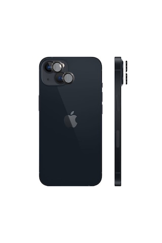 Safeus Safir Temperli Kamera Lens Koruyucu Apple Uyumlu iPhone 13 Ve Mini İle Siyah