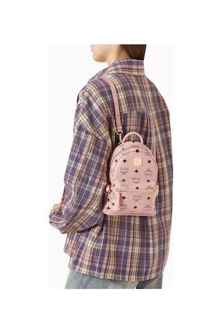 Mcm Mini Stark Pudra Pembe Stud Detaylı Lüks Sırt Çantası 171bat