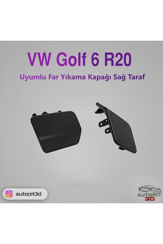 Volkswagen Golf 6 R / R20 2009-2013 Uyumlu Ön Tampon Far Yıkama Kapağı Sağ Taraf