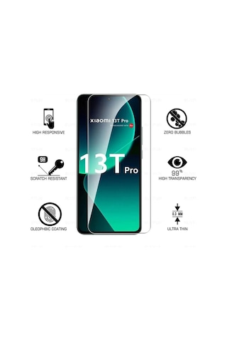 Xiaomi Mi 13t - Mi 13t Pro Uyumlu Tamperli Kırılmaz Cam Ekran Koruyucu Xiaomi Mi 13t Xiaomi Uyumlu