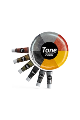 Tone Metallic Epoksi Renk Pigmenti Seti Metalik Renkler 6X25 ML