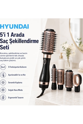 Elektrikli Fırça 5-in-1 Saç Kurutma & Düzleştirici-1438