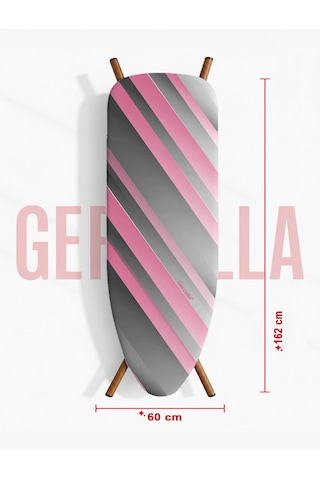 Hediyeli Sweety Battal Boy Xxl Beden 60x162 Cm Ütü Masası Kılıfı Pembe-gri