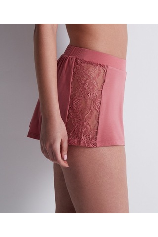 Aubade Lazy Days Shorty Modal Ve Ipek Karışımı Dantelli Şort Külot Pembe