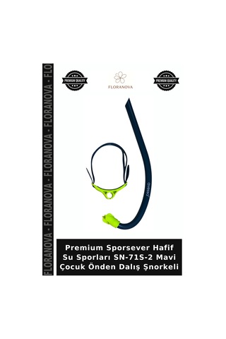 Premium Sporsever Hafif Su Sporları Sn-71s-2 Mavi Çocuk Önden Dalış Şnorkeli