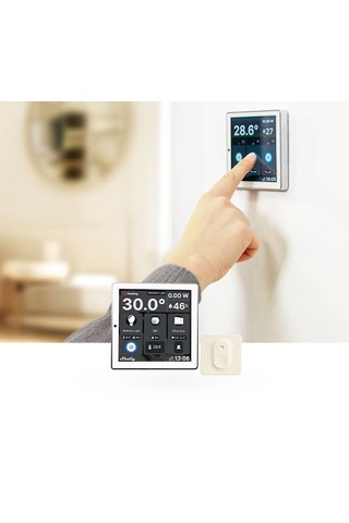 Wall Display Beyaz + Blu H&t Fildişi Paket , Wlan Akıllı Ev Kontrol Paneli, Termostat, Entegre 5a Röle, Nötr İletken Gerekli, Çevre Verileri, Kontrol Merkezi, Alexa Ve Google Home