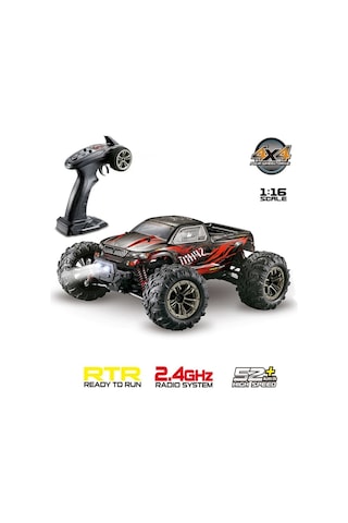Xinlehong 1:16 Brushless Uzaktan Kumandalı Yüksek Hızlı Rc Araba 52km/s 2.4ghz 4wd Usb Şarj Kırmızı Çok Renkli