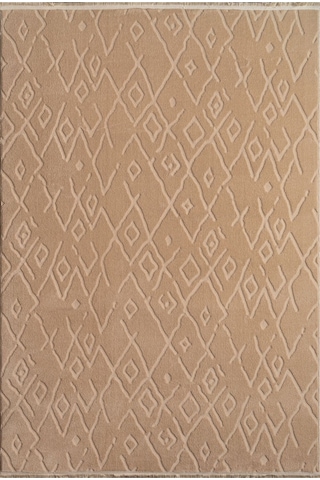 Plato Halı Opqo İskandinav Premium Yıkanabilir Polyester Kaymaz Taban Bej Halı
