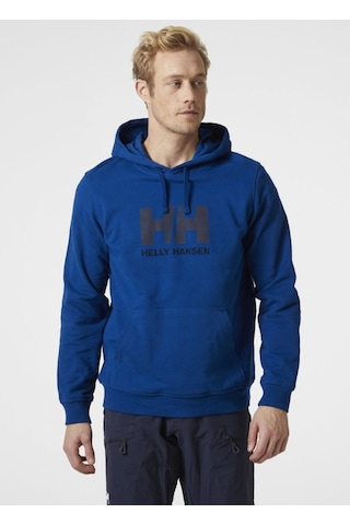 Helly Hansen Hh Logo Hoodie Erkek Lacivert Kapüşonlu Sweatshirt 33977-606