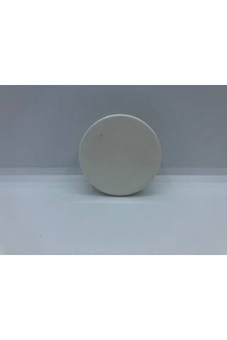 Plastik, 55 Mm Çapında Sade Ve Şık Dolap, Kitaplık, Mobilya Düğme Kulpu 5 Adet Beyaz