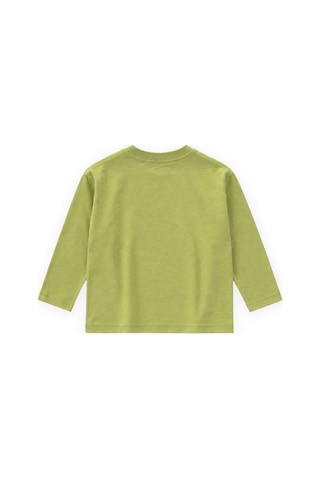 Cigit Sloganlı Uzun Kollu T-shirt 2-10 Yaş Lime Yeşil