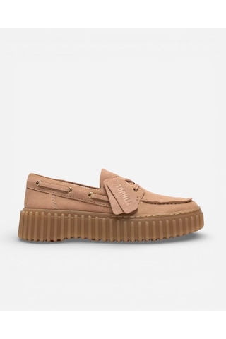 Clarks Torhill Boat Beige Suede Kadın Bej Günlük Ayakkabı 26186301 Bej