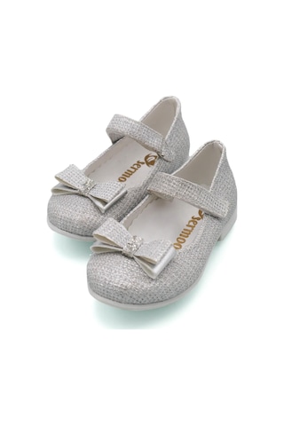 Sermoda Fiyonk Taş Detay Bebek Babet Sim Gümüş