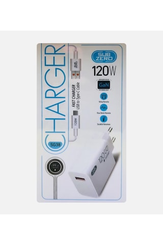 Subzero SG38 120W Type-C Hızlı Şarj Cihazı Subzero SG38 120W Type-C Hızlı Şarj Cihazı