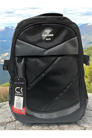 Büyük Su Geçirmeyen Kalın Kumaş Ortopedik Üç Bölmeli Okul Gezi Seyahat Kamp Sırt Çantası 32cmx47cm Gri