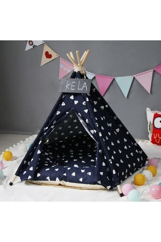 Katlanabilir Evcil Çadır Kedi Köpek Evi Yatak Köpek Yavrusu Uyku Mat Teepee Kapalı Açık Portatif Köpek Çadır Sandığı Evcil Hayvan Kulübeleri Evler, Kennels & Pens Mavi