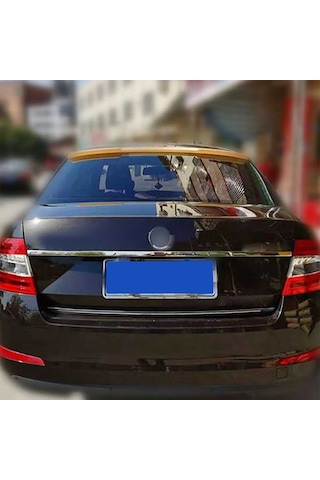 Skoda Octavia Mk3 Cam Üstü Spoiler Parlak Siyah Spoyler Plastik İthal 2013+