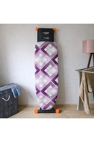 Asev Home Ütü Masası Kılıfı Keçeli İpli Stoperli Büyük Boy 55x140 Cm Karosi Leylak Diğer