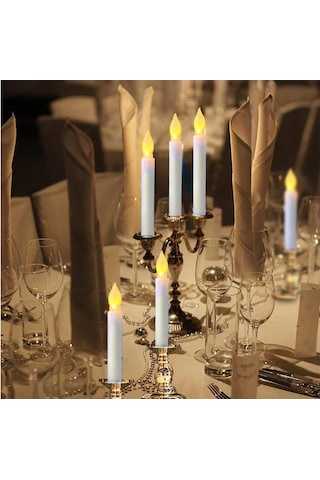 Geekyou 12 Adet Levazan Led Mumlar, Harry Potter Dekorasyonu İçin Partiler, Dershaneler, Düğünler Ve Noel, Yangınsız, Pil İle Çalışır, Titreyen Işık