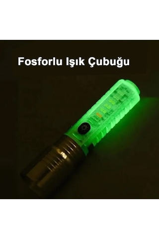 Maoyaya Yüksek Güçlü Şarjlı El Feneri Şarjlı Yeni Nesil El Feneri Watton Wt-609 Gri Gri