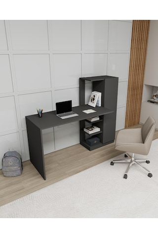Arnetti Yağız Dolaplı Çalışma Masası Antrasit