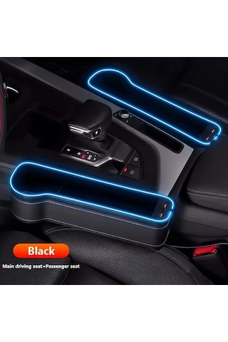 Xuweiwei 1 Pair Premium Car Seat Organizer 2 Parça Araç Koltuğu Saklama Çözümü Telefon Tutucu Hızlı Şarj Ve Led Aydınlatma