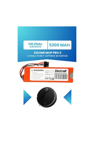 Xiaomi Mop Pro 2 Uyumlu Batarya 5200mah Robot Süpürge Batarya