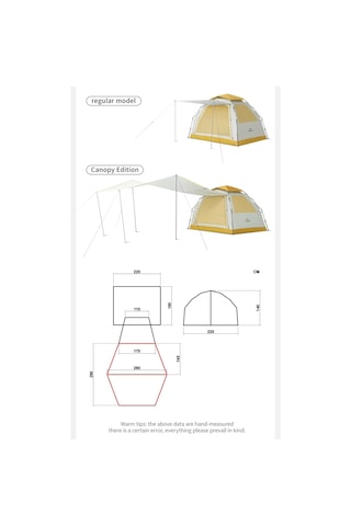 Naturehike Ango Es60 Gölgelikli Otomatik Kurulum Kamp Çadırı