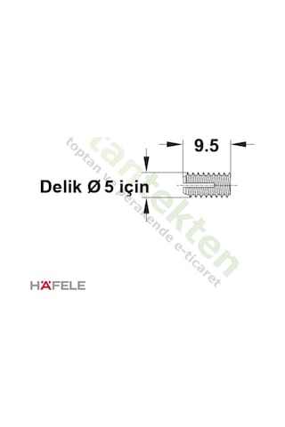 Hafele Dübel Açılan Plastik Beyaz 5X9.5Mm