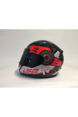 LS2 Rapid Stratus Siyah - Kırmızı - Gri Kask 2 Cam
