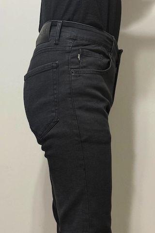 Hacker Denim Hacker Dmctekstil Erkek Füme Y 1011 Yüksek Bel Rahat Kesim Boru Paça Jean Pantolon