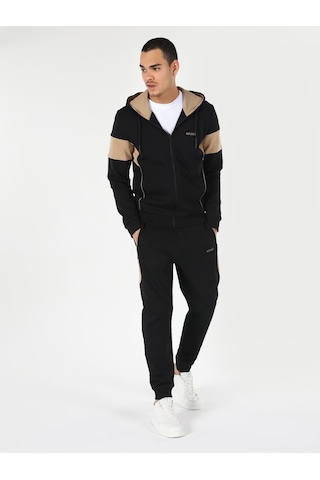 Colins Slim Fit Kapüşonlu Siyah Erkek Ceket 001