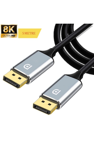 Microcase 8k 240hz Alüminyum Başlık Displayport To Displayport Kablo 5 Metre - Al5081