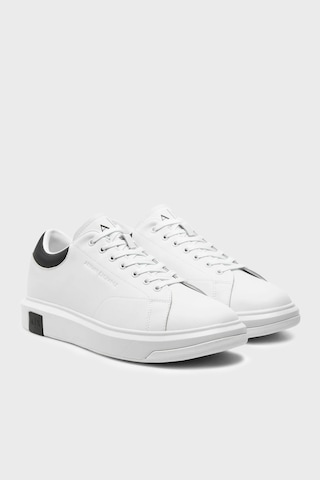 Armani Exchange Logolu Hakiki Deri Sneaker Ayakkabı Erkek Ayakkabı Xux123 Xv534 Ecru Ekru